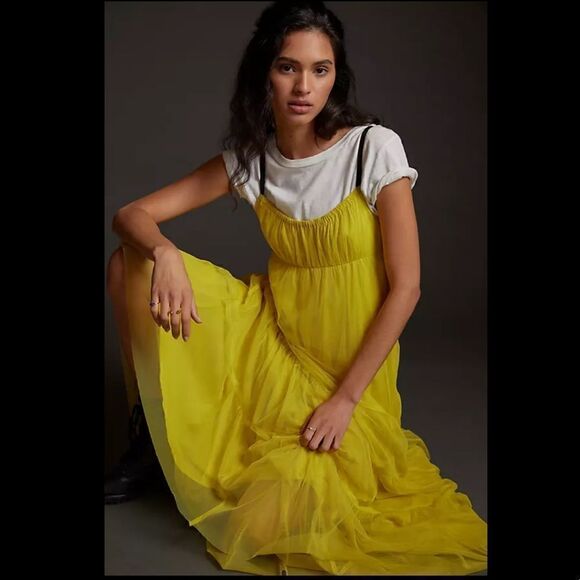 Anthropologie Maeve Tulle Maxi Dress Size XSP - Picture 8 of 8